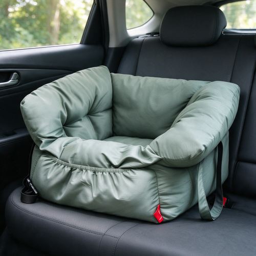 Cozy Cruise Portable Pet Car Seat Bed — lifestyle view
